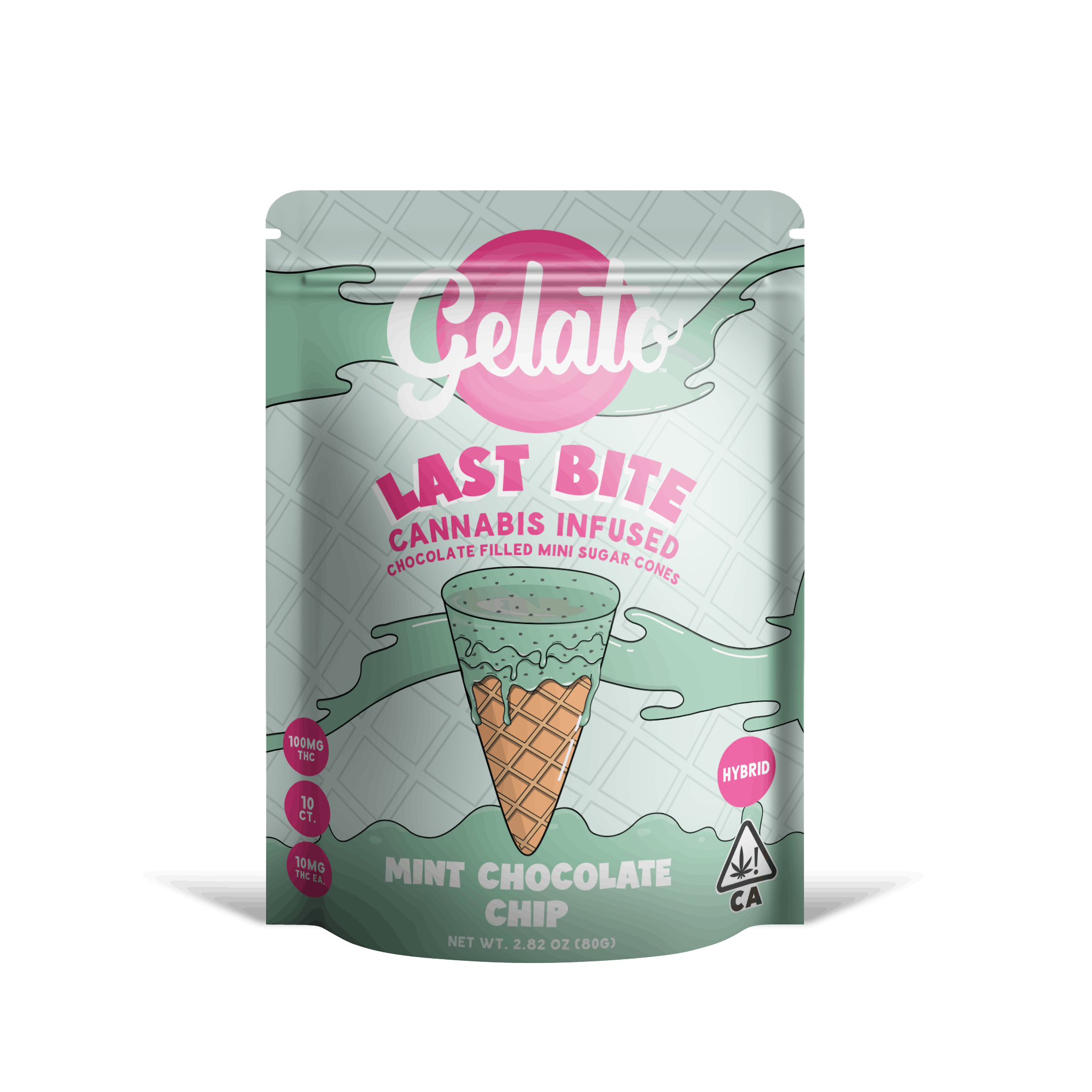 Mint Chocolate Chip Last Bite Cones by gelato edible at ShowGrow Long Beach Dispensary | Cannabis, Vapes, Edibles & Pickup