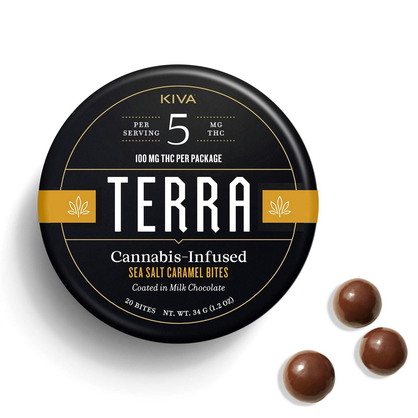 Milk Chocolate Salted Caramel by kiva edible at ShowGrow Long Beach Dispensary | Cannabis, Vapes, Edibles & Pickup