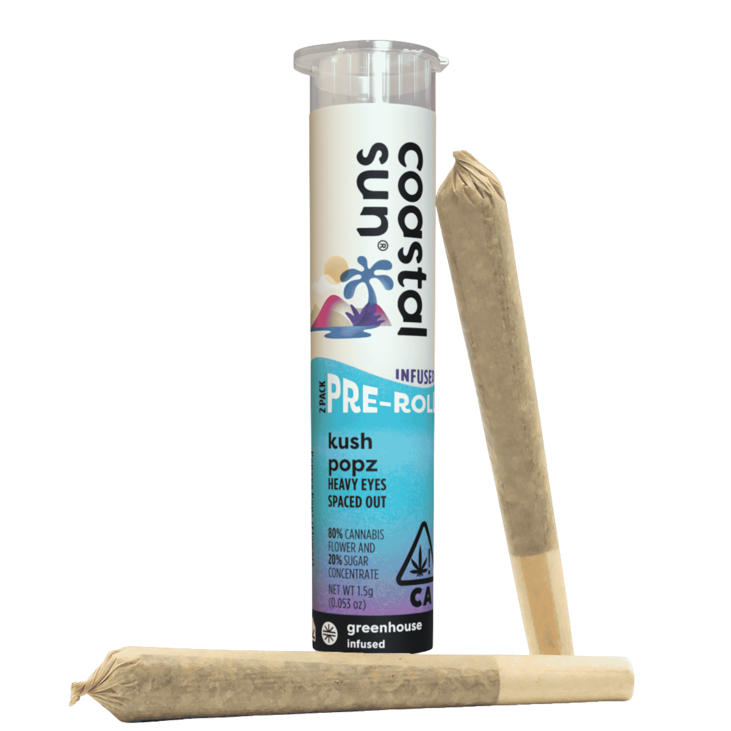 Kush Popz 2pks by coastal sun preroll at ShowGrow Long Beach Dispensary | Cannabis, Vapes, Edibles & Pickup