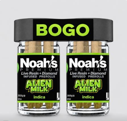 Alien Milk BOGO 10 pk by noah's premium preroll at ShowGrow Long Beach Dispensary | Cannabis, Vapes, Edibles & Pickup