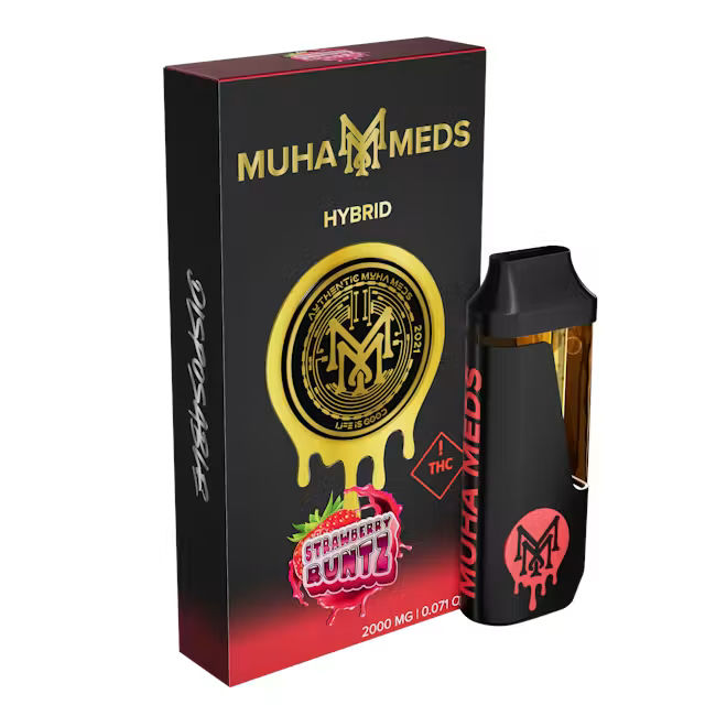 Strawberry Runtz by muha meds cart at ShowGrow Long Beach Dispensary | Cannabis, Vapes, Edibles & Pickup