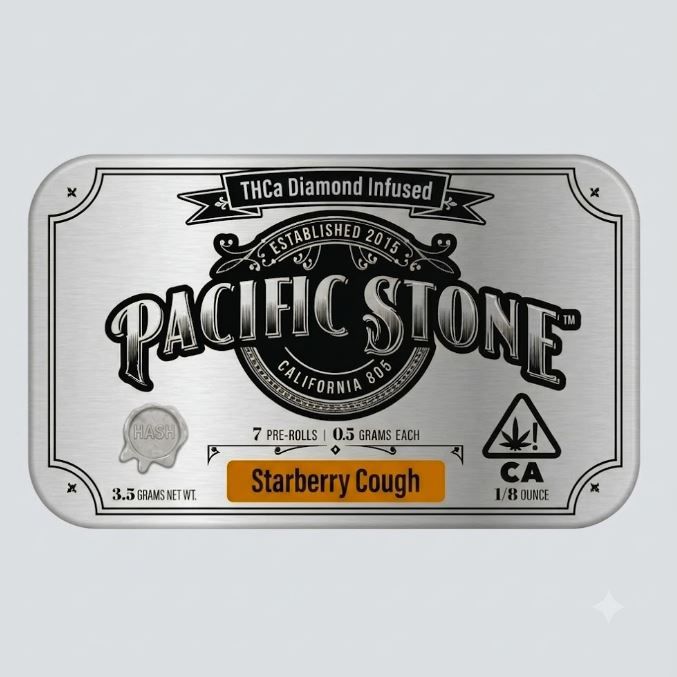 Starberry Cough 7pk Diamonds by pacific stone preroll at ShowGrow Long Beach Dispensary | Cannabis, Vapes, Edibles & Pickup
