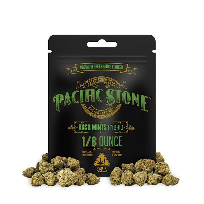 Kush Mints by pacific stone flower at ShowGrow Long Beach Dispensary | Cannabis, Vapes, Edibles & Pickup