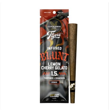 Lemon Cherry Gelato Blunt by claybourne co. preroll at ShowGrow Long Beach Dispensary | Cannabis, Vapes, Edibles & Pickup