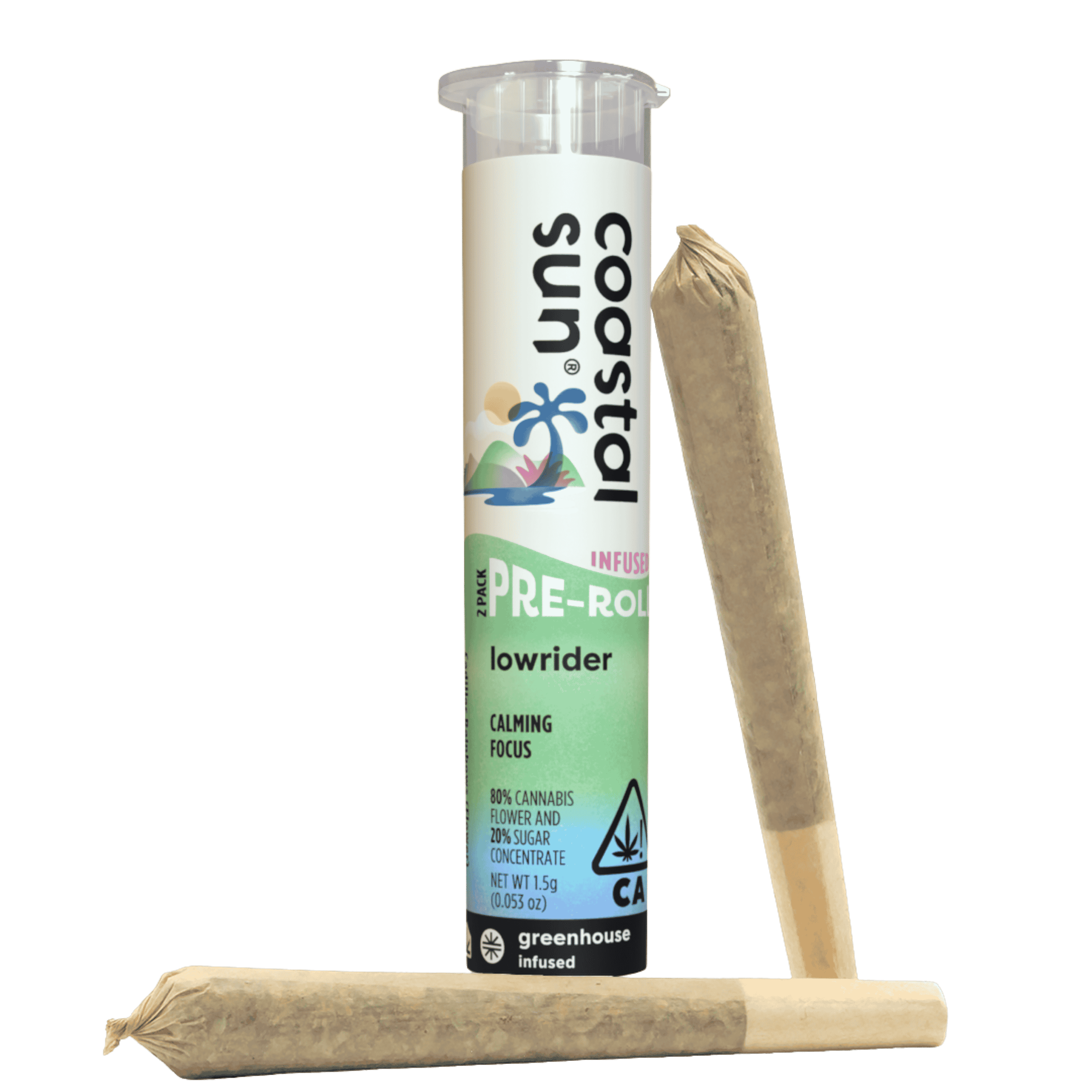 Lowrider 2pks by coastal sun preroll at ShowGrow Long Beach Dispensary | Cannabis, Vapes, Edibles & Pickup