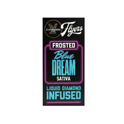 Blue Dream Frosted Flyers 5pks by claybourne preroll at ShowGrow Long Beach Dispensary | Cannabis, Vapes, Edibles & Pickup