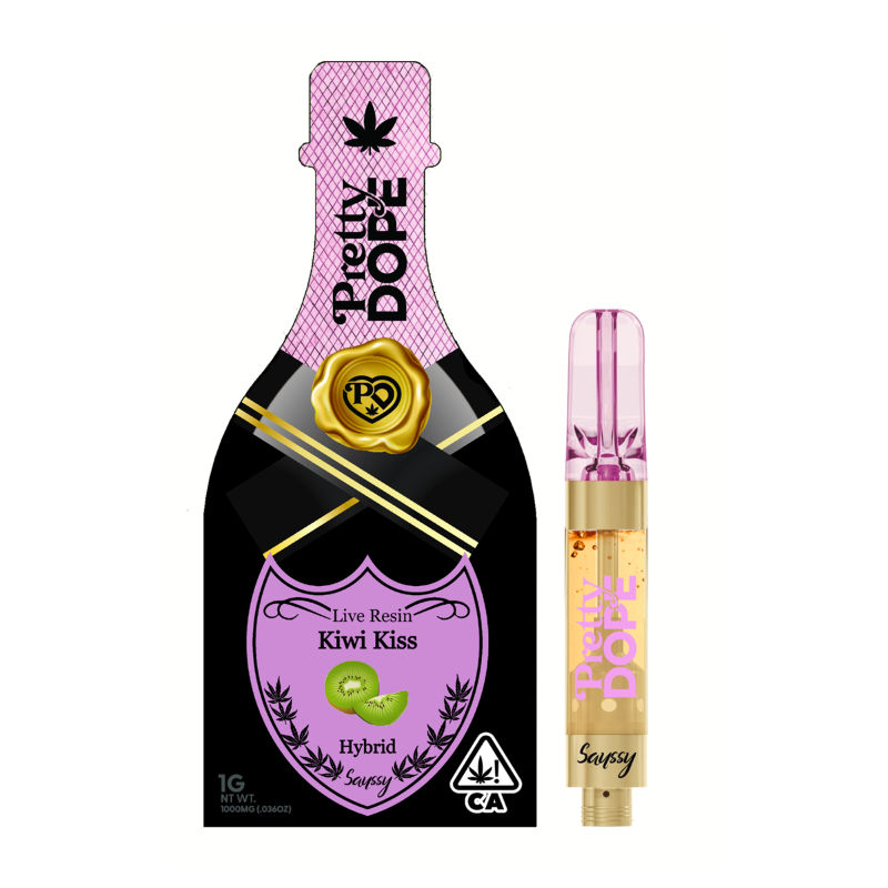 Kiwi Kiss Live Resin by pretty dope cart at ShowGrow Long Beach Dispensary | Cannabis, Vapes, Edibles & Pickup