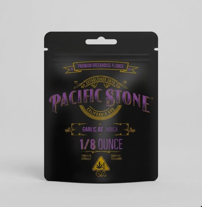Garlic OZ by pacific stone flower at ShowGrow Long Beach Dispensary | Cannabis, Vapes, Edibles & Pickup