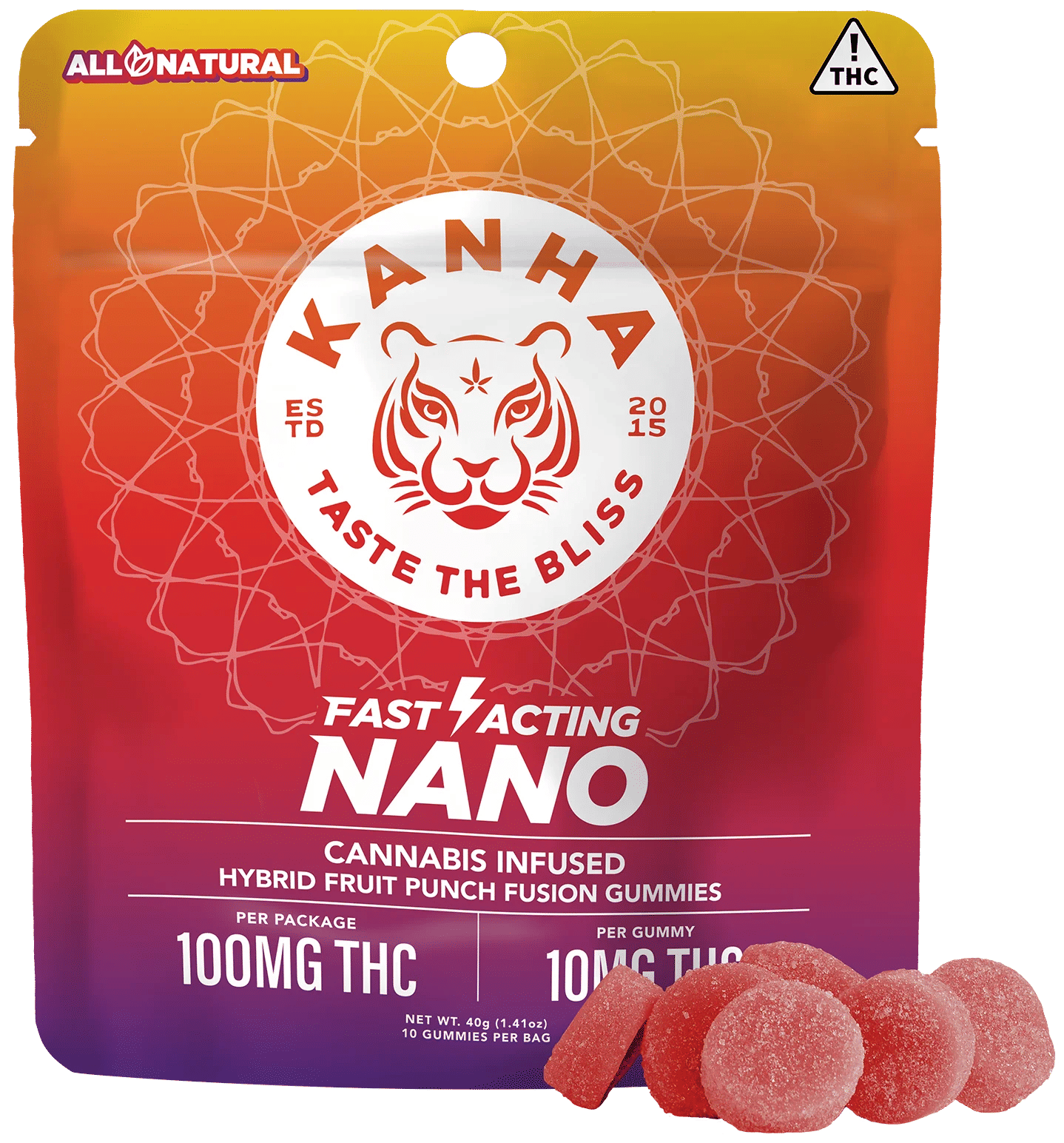 Nano Fruit Punch Hybrid by kanha edible at ShowGrow Long Beach Dispensary | Cannabis, Vapes, Edibles & Pickup