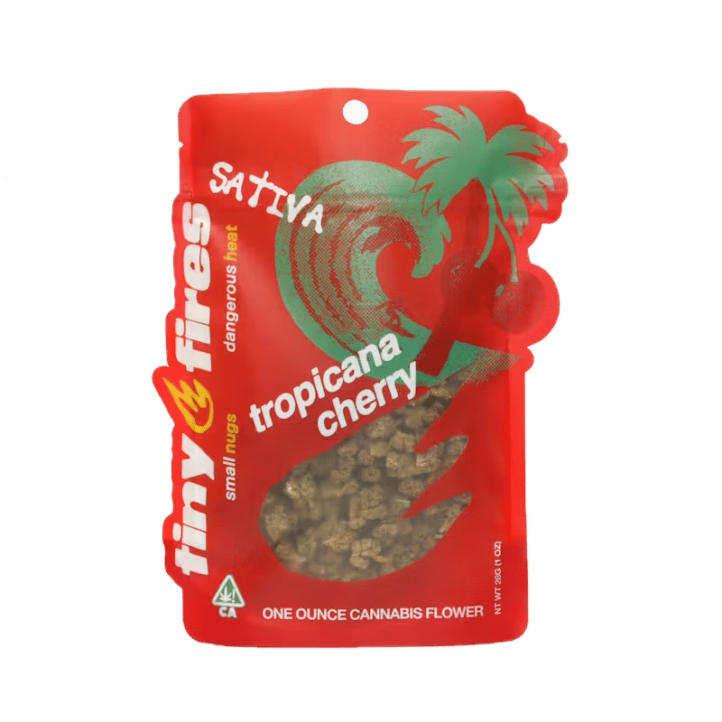 Tropicana Cherry by tiny fires flower at ShowGrow Long Beach Dispensary | Cannabis, Vapes, Edibles & Pickup