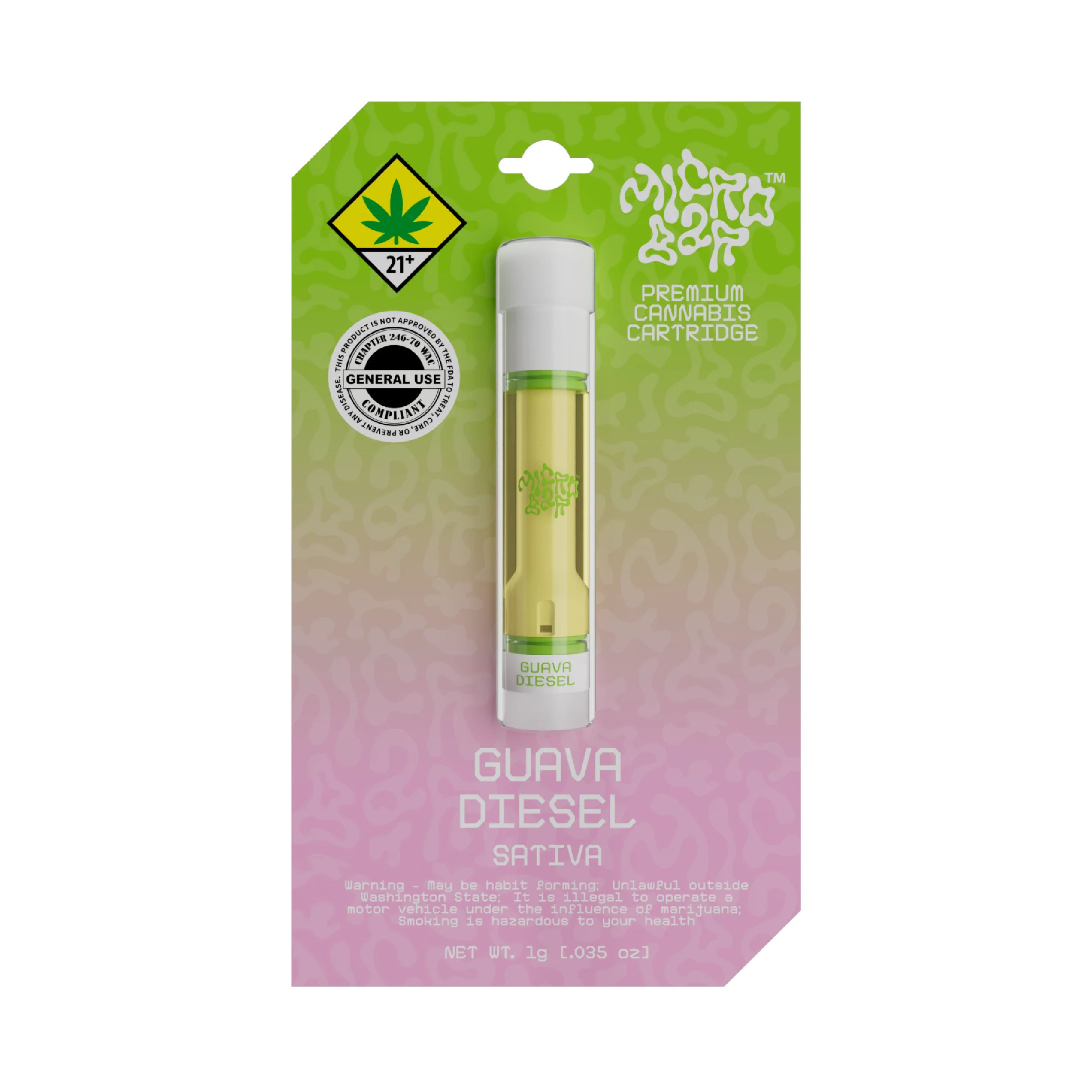 Guava Diesel by microbar cart at ShowGrow Long Beach Dispensary | Cannabis, Vapes, Edibles & Pickup