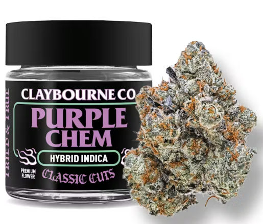 Purple Chem by claybourne co. flower at ShowGrow Long Beach Dispensary | Cannabis, Vapes, Edibles & Pickup