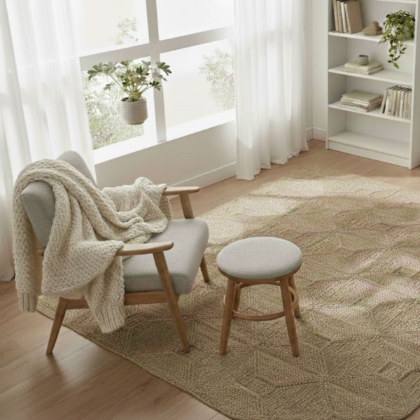 Jute carpet Neutral 2 image 6