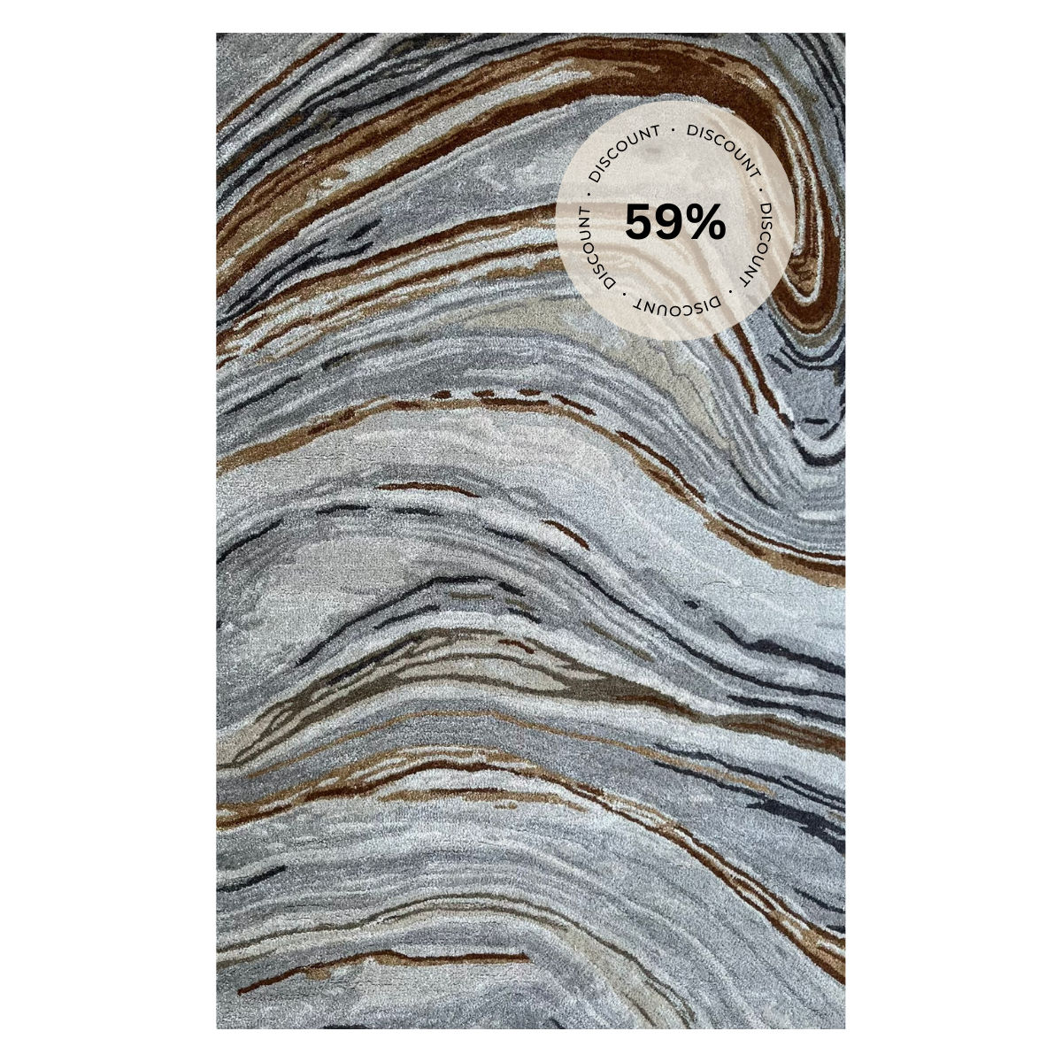 Wool and viscose rug colour splash 1