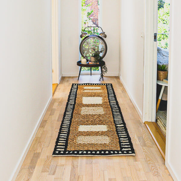 Luxury runner, stylish runner, Jute runner, unique hallway runner, tæpper