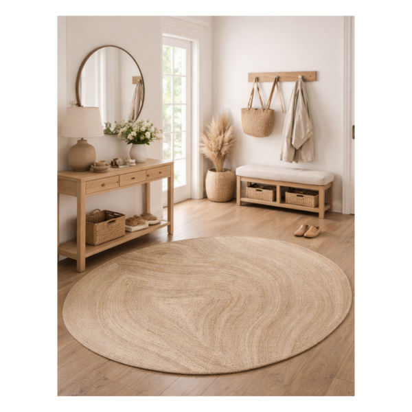 Jute Rug Round 1