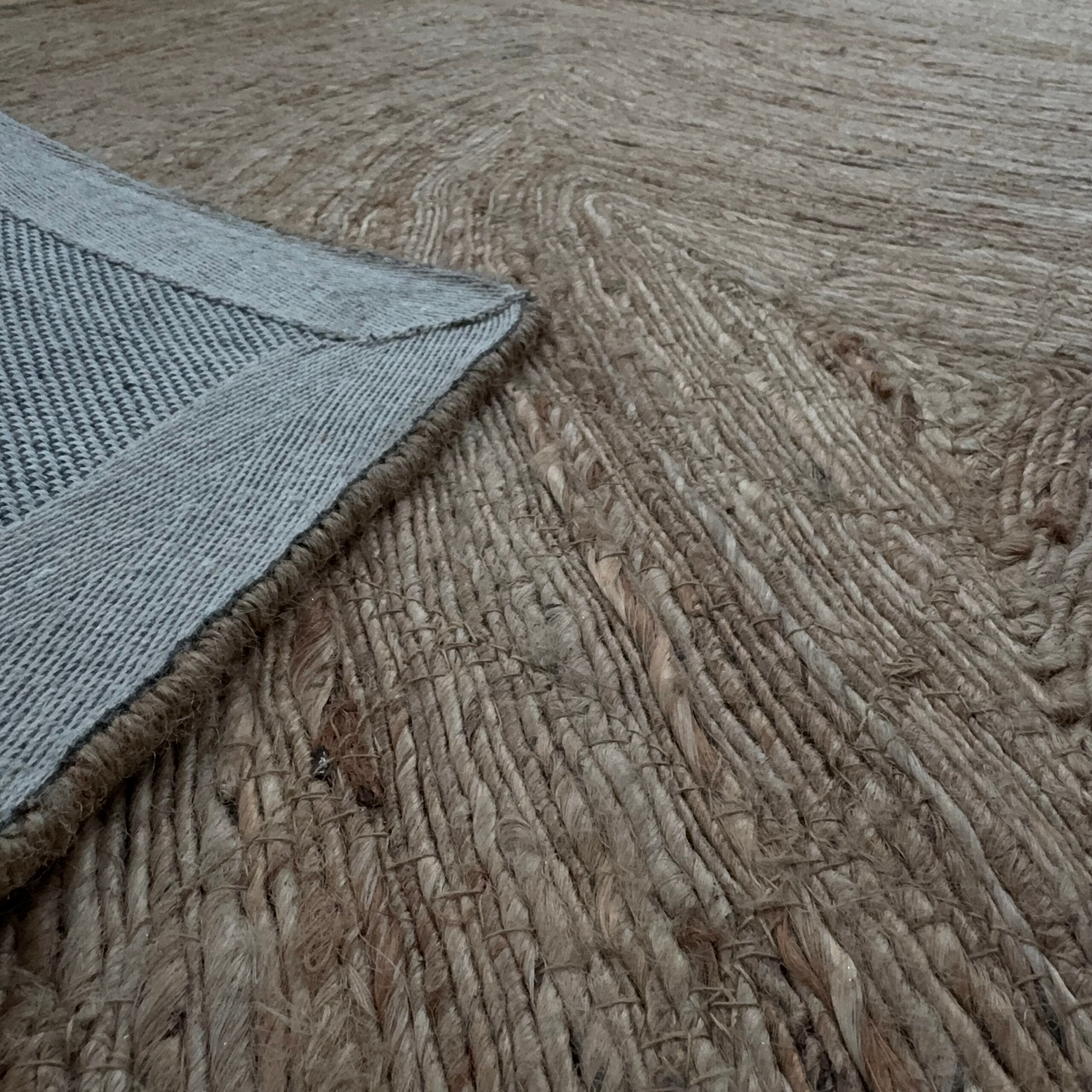 Jute rug backside
