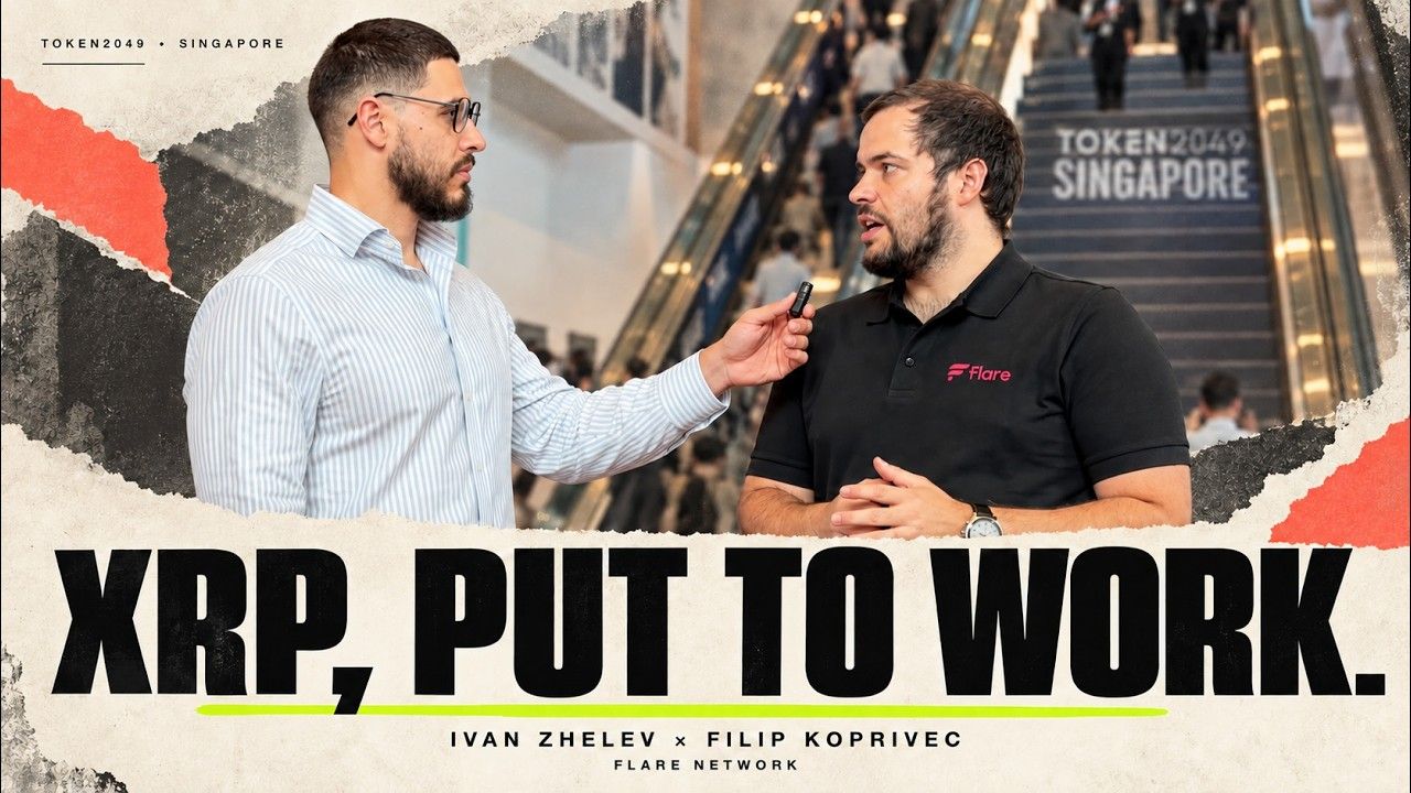 Blockster’s Ivan Zhelev interviews Flare’s Filip Koprivec at TOKEN2049 Singapore, with the headline XRP, Put to Work.