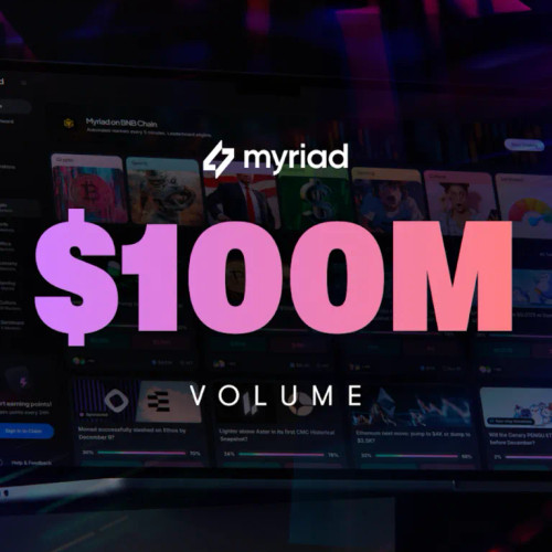 Myriad Achieves $100M in Trading Volume, Accelerating Prediction Markets 10x in Just 3 Months