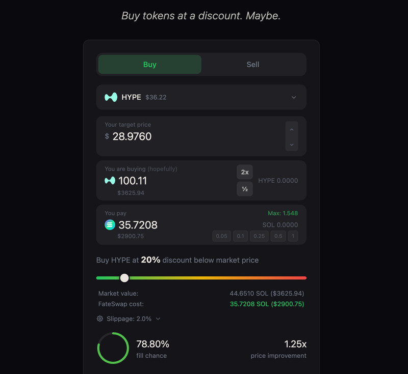 FateSwap: The Solana DEX Where You Gamble for a Better Price