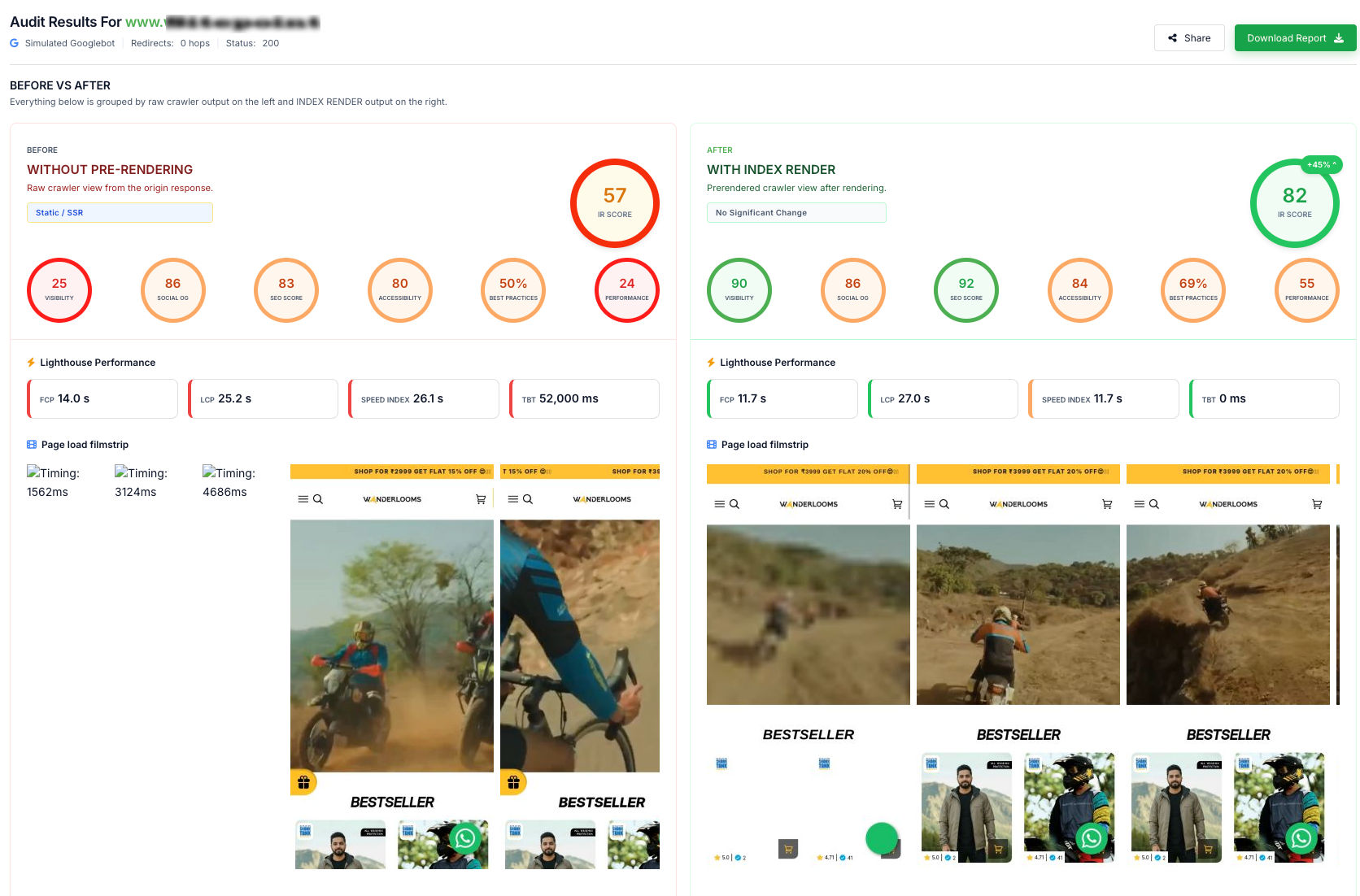 SEO Audit Result Dashboard