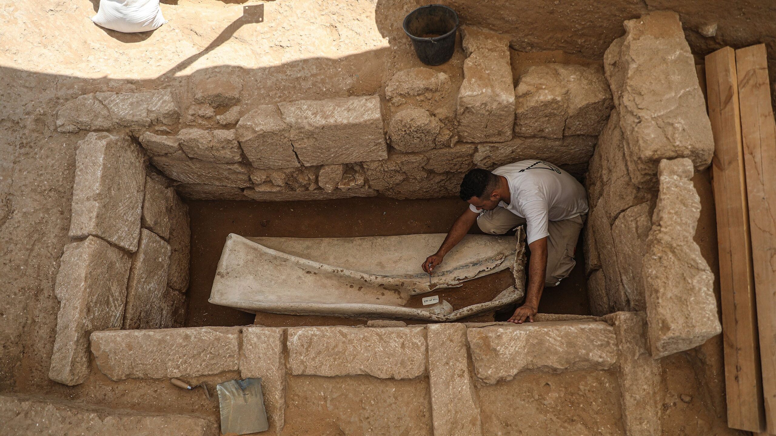 At least 125 tombs found in a Gaza cemetery from the Roman Empire