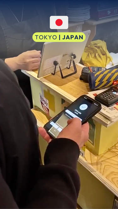 Video of an Interoperable Bluecode Transaction in Tokyo, Japan