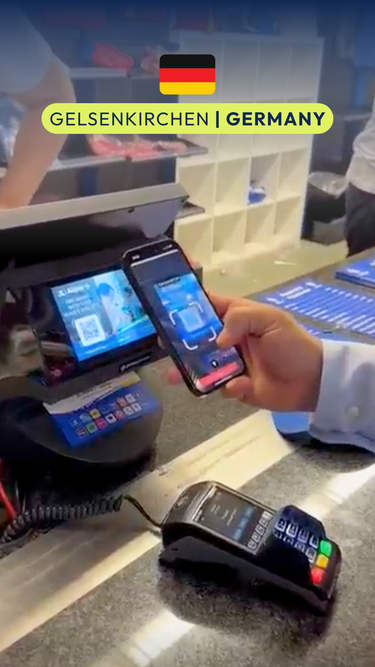 Video of an Interoperable Bluecode Transaction in Gelsenkirchen, Germany