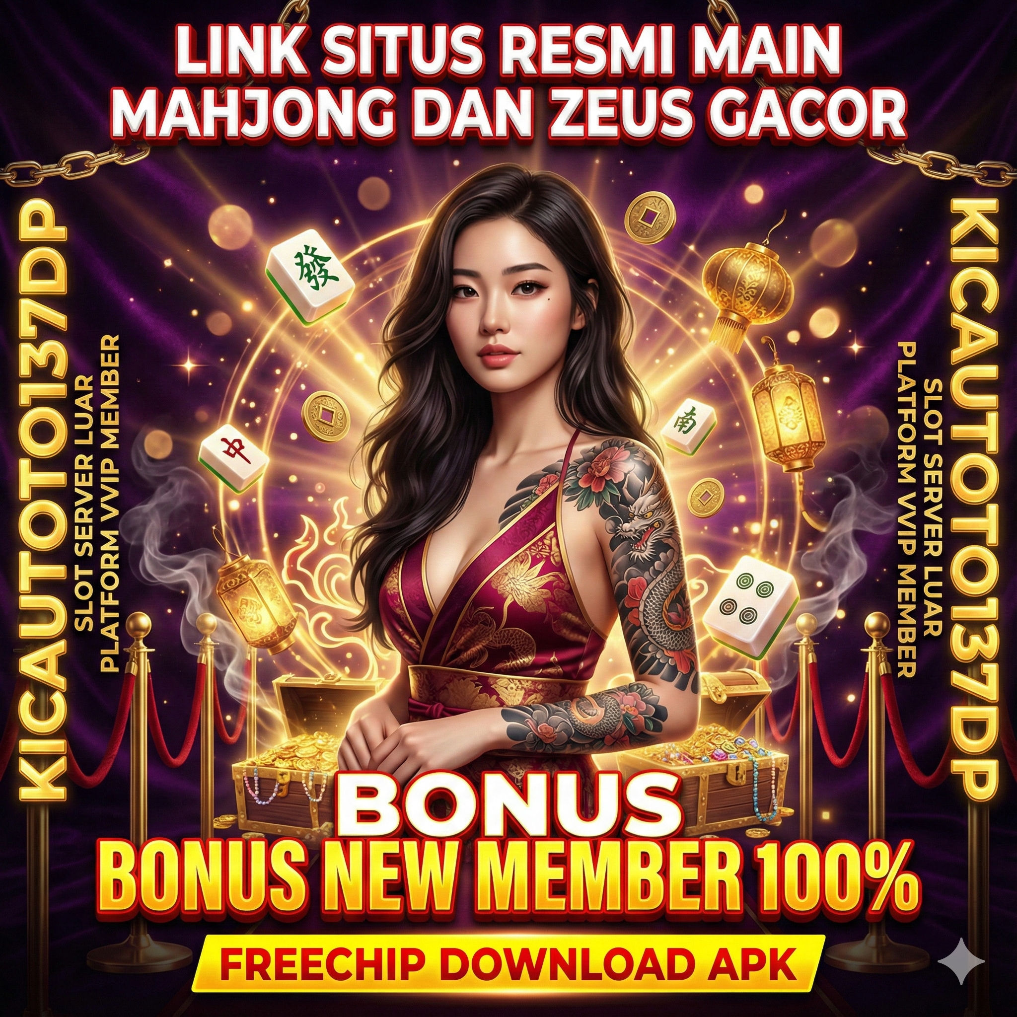KICAUTOTO137DP Mahjong Zeus Banner 1:1