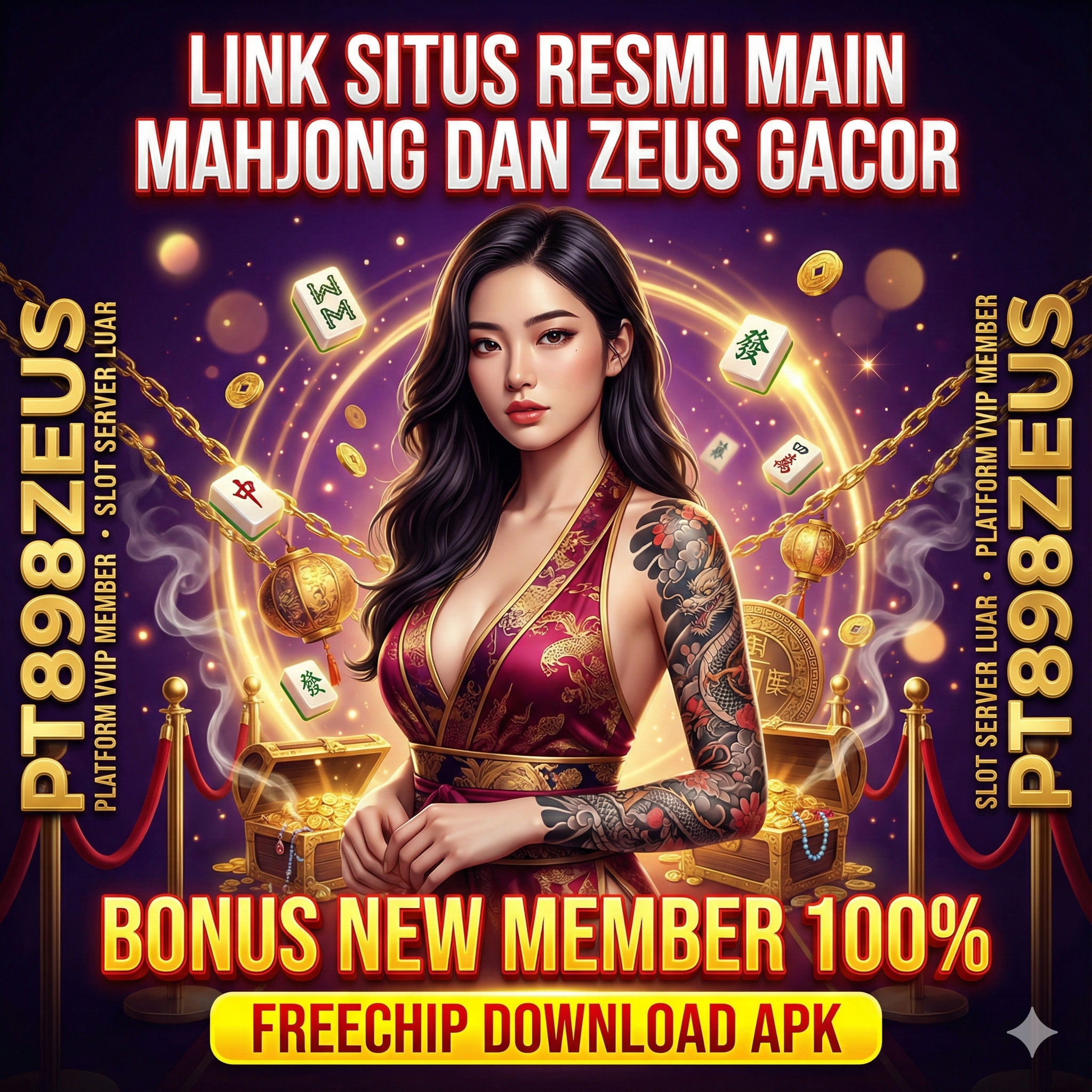 PT898ZEUS Mahjong Zeus Banner 1:1