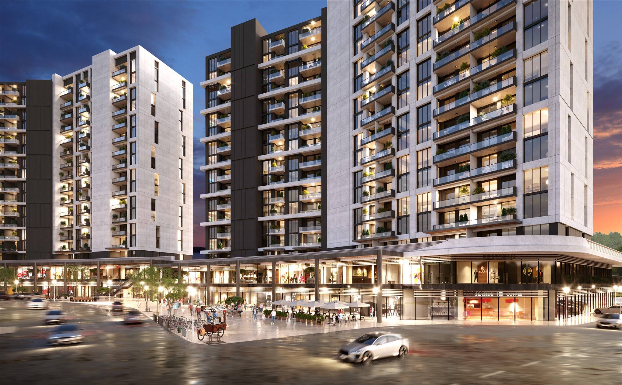 Off-Plan Modern Sea-View Istanbul Apartments In Maltepe For Sale – Main view of entire complex