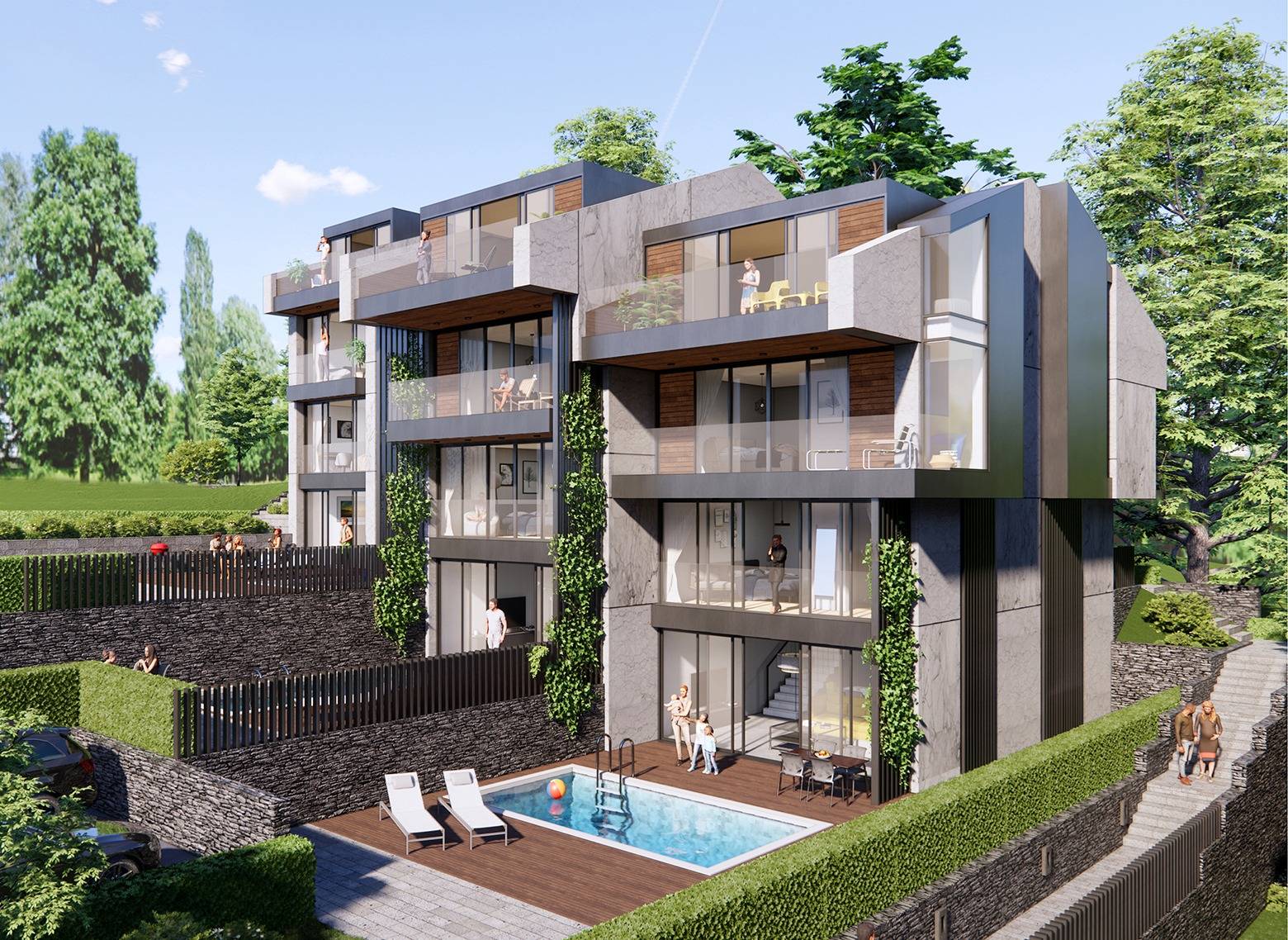 Desirable Forest View Villas In Istanbul For Sale - Main view of luxury villa