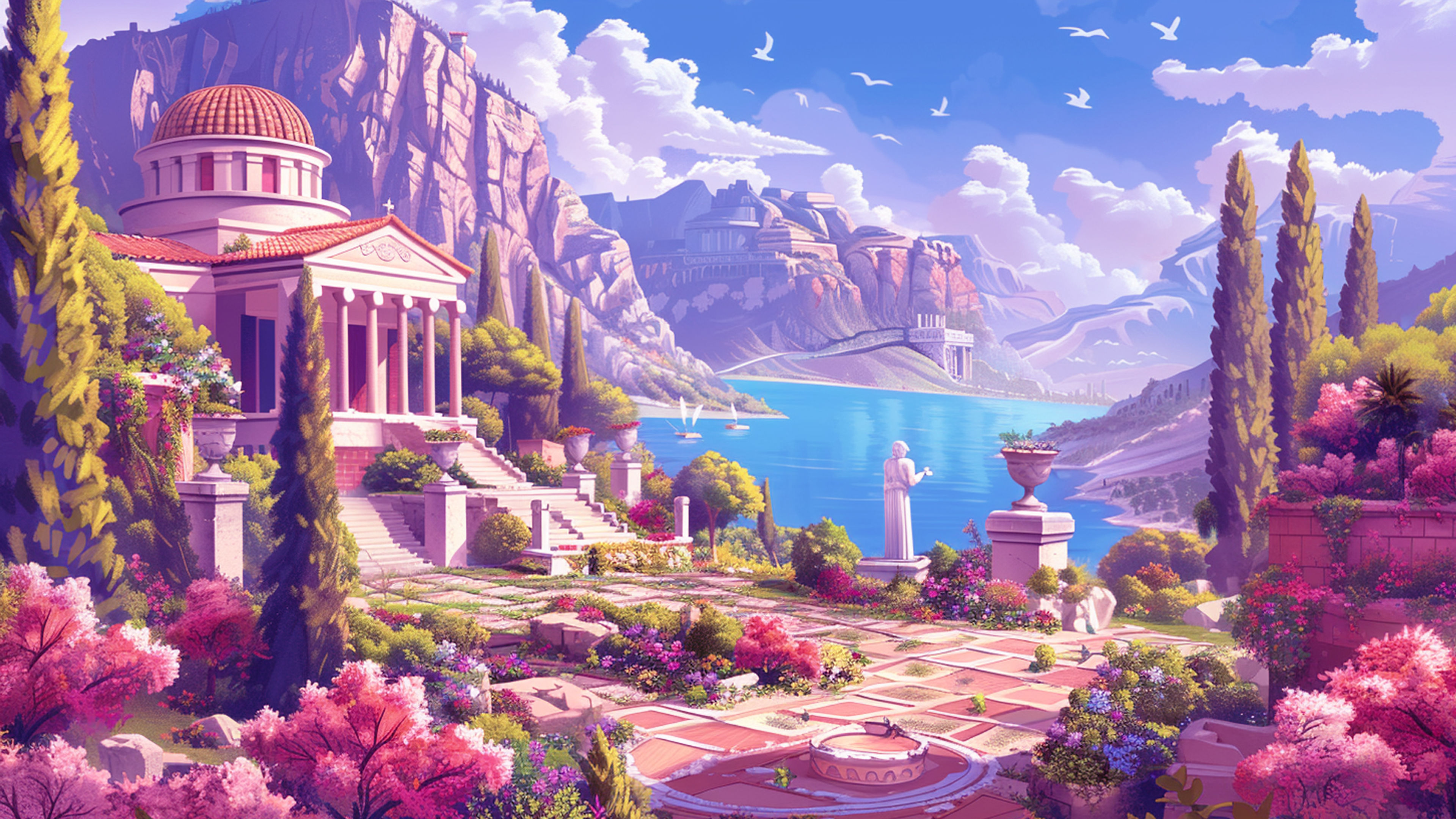 Aphrodite Hearts Splash Background