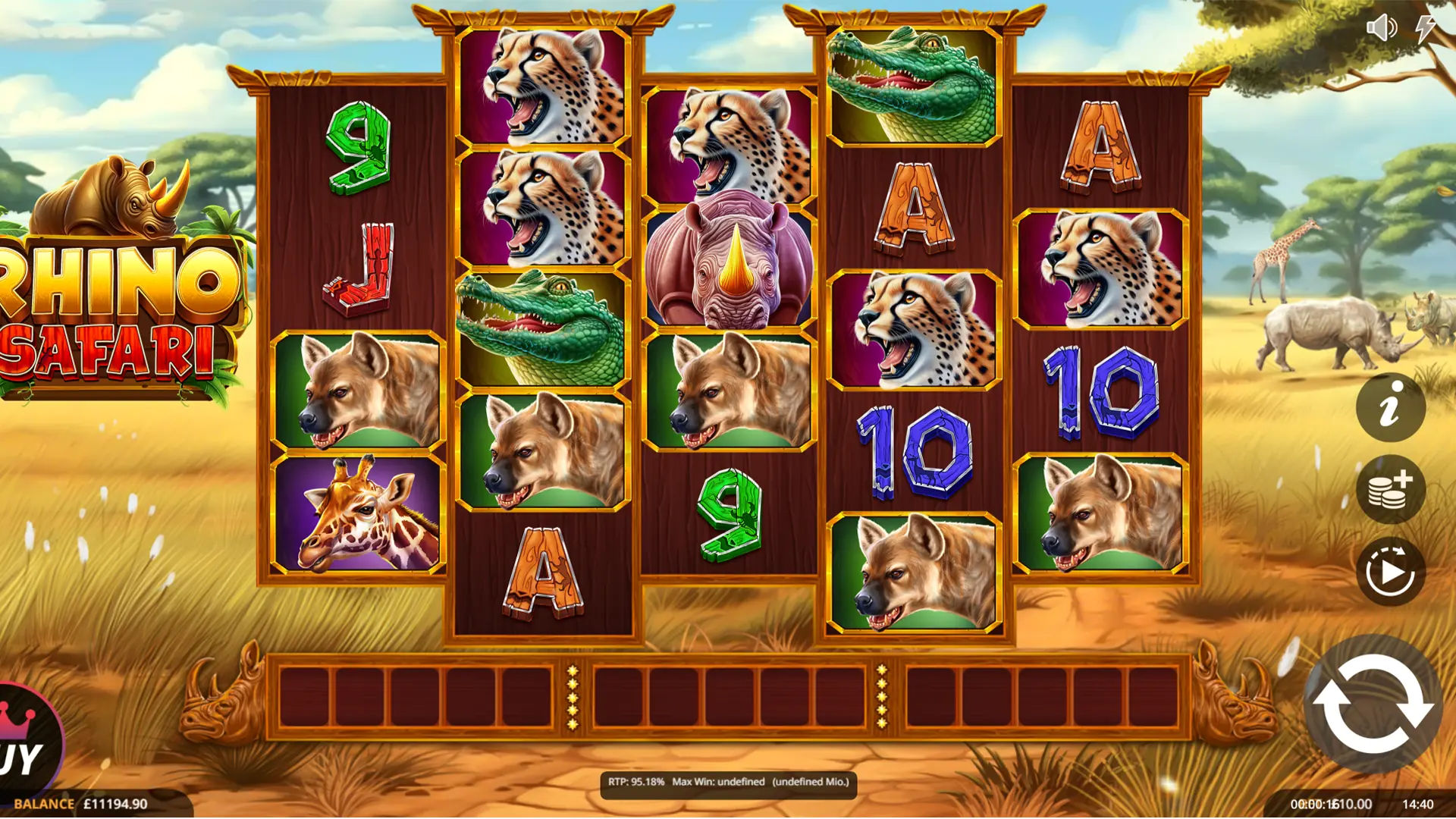 Gameplay for Rhino Safari