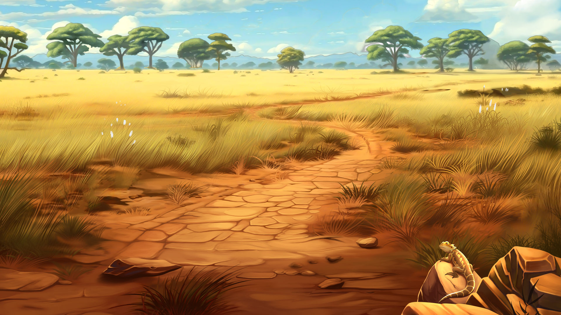 Rhino Safari Splash Background