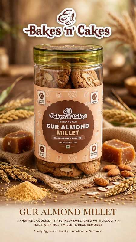 Gur Almond Millet Cookies