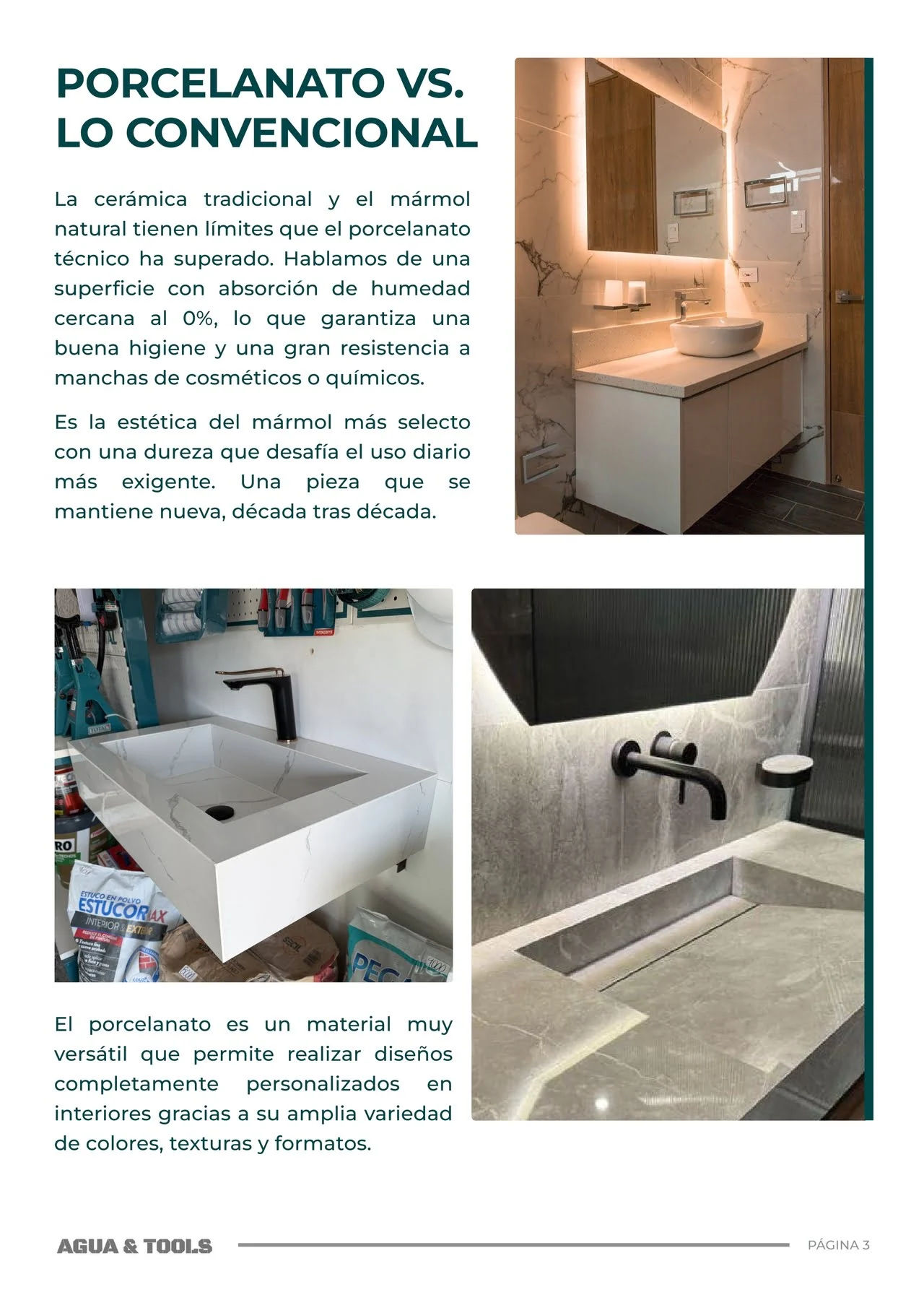 Proceso de instalación profesional- Página 3del catálogo de Lavamanos