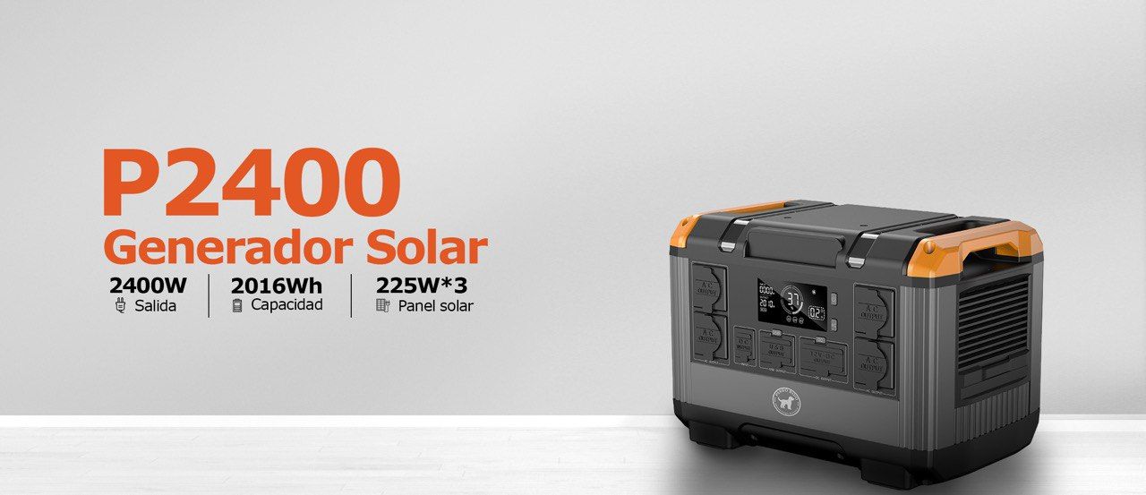 Estación De Carga De 2400W + 3Panel 225w