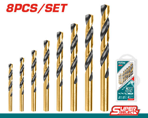 Juego De Brocas Helicoidales HSS De 8 Piezas