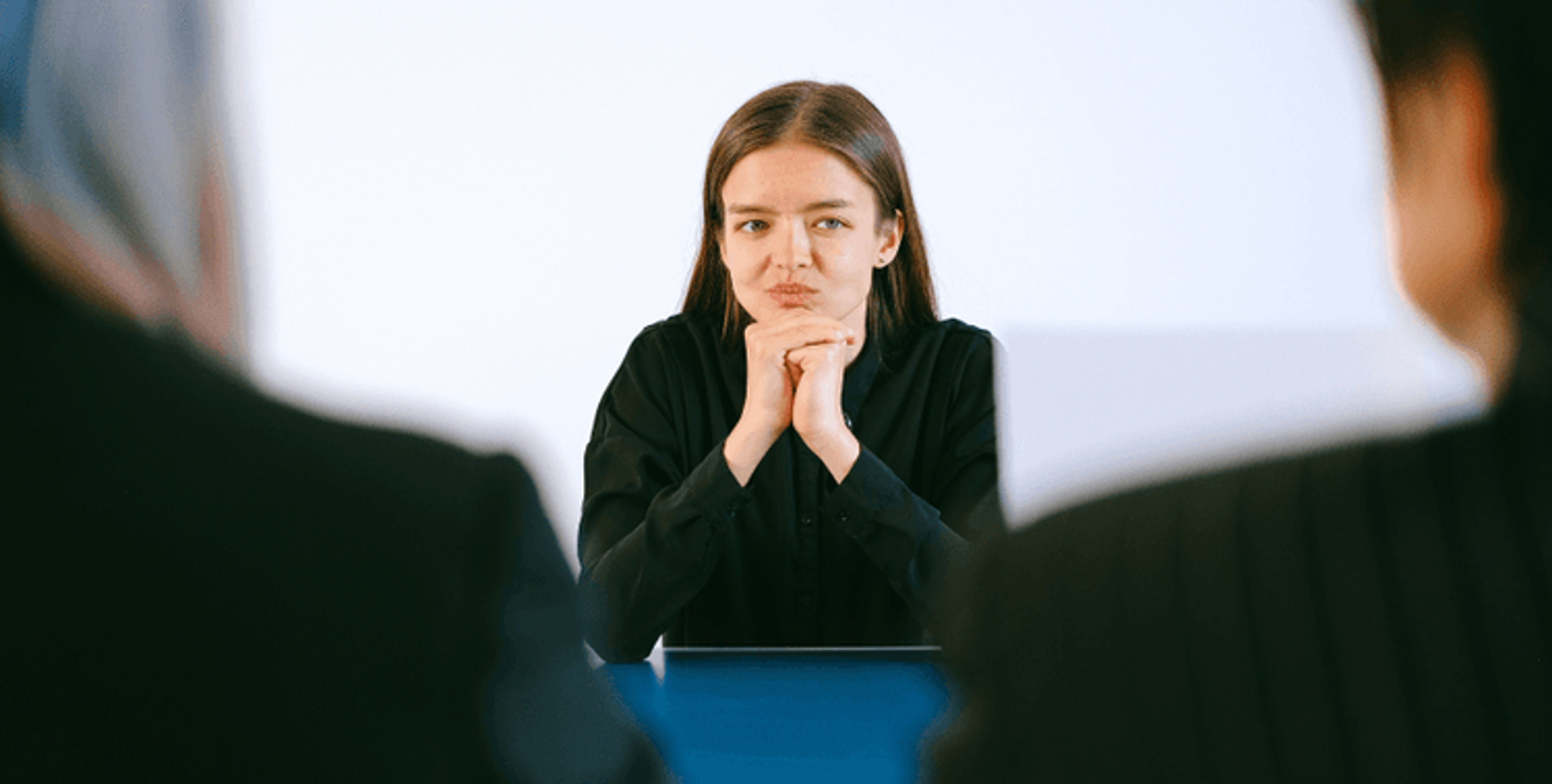 Student interviewing to get into medical school