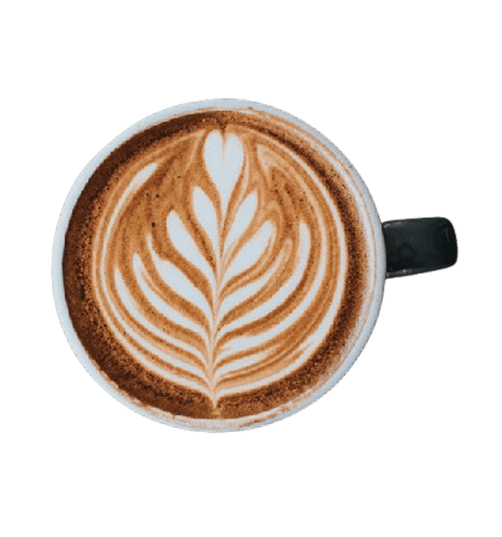 Secangkir kopi dengan latte art