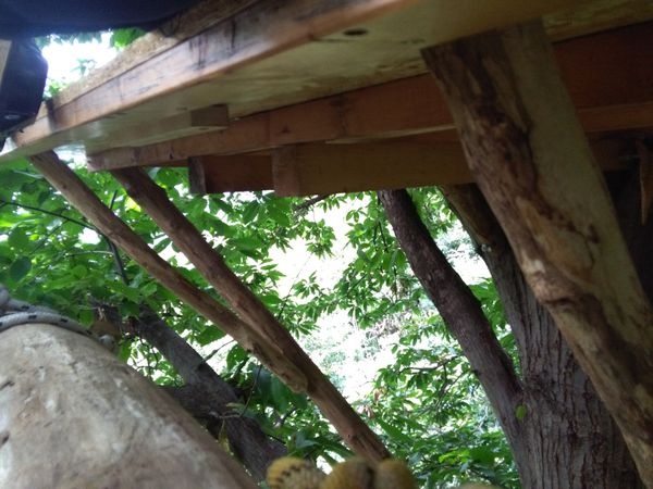 Additional beams added to reinforce the platform
