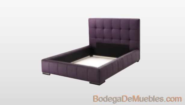 Base para Cama moderna, disponible en king y queen, Fabricada con piel la vista y en vinil la parte trasera.