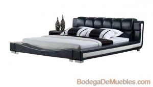 Hermosa Base para Cama en color blanco y negro con un estilo moderno y elegante diseñada para personas innovadoras