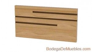 Hermosa Cabecera de Madera king size con detalles en tono tabaco con relieve.