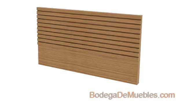 Cabecera para Cama king size baja con lineas horizontales en relieve.