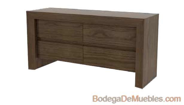 Comoda de Madera básica de 14.60 x 52 x 78, sin agarraderas.