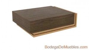Mesa de Centro color wengue fabricada en fresno.