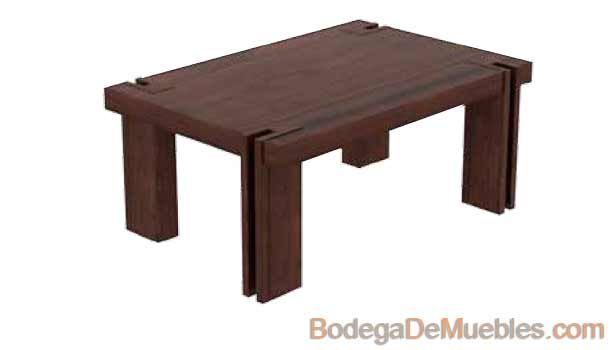 Mesa de Comedor rectangular para 8 personas básica con detalles en relieve.