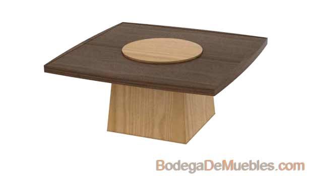 Mesa de Comedor cuadrada bicolor para 8 personas fabricada en encino.